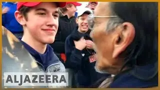 🇺🇸 Viral standoff between a Native Elder and teenager l Al Jazeera English