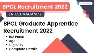 BPCL Graduate Apprentice Recruitment 2022 | 102 Posts | Latest Job Vacancy 2022 | Complete Details