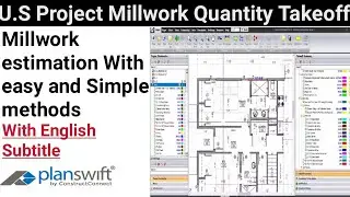 Millwork Estimation using Planswift Complete Guide||quantity takeoff||English subtitle