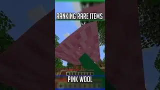 Ranking Rare Items in Minecraft: Pink Wool #minecraft #tierlist  #minecraftrarest