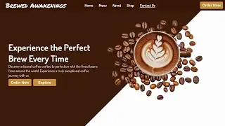 make a coffee website in HTML | CSS