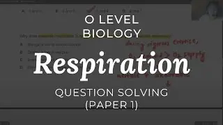Respiration | Problem solving | O level Biology | A lesson a day