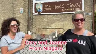 Two Neil Young fans from Niagara came to Omemee to see where he grew up.