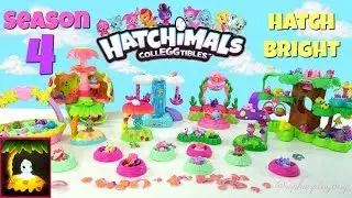 HATCHIMALS COLLEGGTIBLES SEASON 4 Hatch Bright, Hatchy home, Waterfall Playset, Talent Show Playset