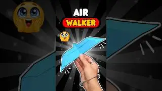 Best Paper Air Walker that flies longest 😱💯🔥 #shorts #diy #experimnent #craft #origami #papercraft