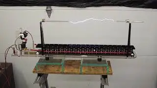 Marx Generator Operation With Lights On (300,000 volts)