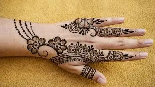 Simple Arabic and very beautiful mehndi design ll stylish mehndi for back side ll mehndi design