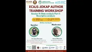 Data analysis Part 1-Descriptive Analysis: ECAJS-JOKAP Author Training Workshop