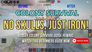 No Skulls | REMAKE | 2 Players | Roblox Colony Survival Hard Mode beginner's guide and tutorial