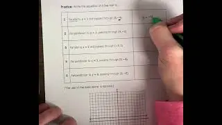 Geometry - Unit 5 pg. 13-14 (Horizontal & Vertical Parallel/Perpendicular Lines)