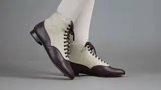 Larkspur Women's Wool/Leather Lace-Up Boots by American Duchess