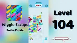 🎮 Wiggle Escape Level 104 Walkthrough | Snake Puzzle Challenge 🐍 | SolutionGuruji