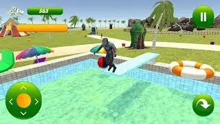 Super Hero Water Slide Uphill Rush (By MobilePlus) Android Gameplay HD