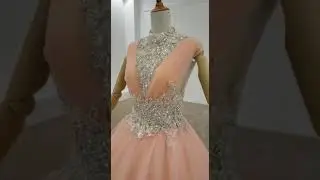 CG132 High quality crystal beaded Red Carpet Dress