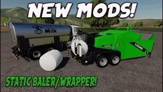 STATIC BALER/WRAPPER + NEW MODS (Review) Farming Simulator 19 FS19 15th Jan 2021.