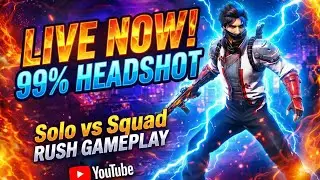  LIVE 🔥 99% HEADSHOT RATE! ⚡ Solo vs Squad RUSH GAMEPLAY | Team Code? 😱