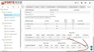 ForteWeb What's New - Long Supports, Max Hole Size, Move Loads, Update Materials