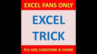 Excel Trick | #exceltutorial | #excelfansonly