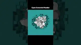 Cyan Concrete Powder #minecraft
