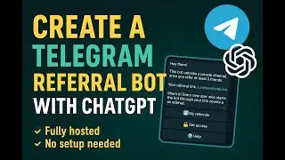 Create a Telegram Referral Bot with ChatGPT in less than 10 min