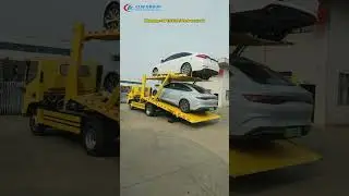 FOTON 4X2 5T Zero-Angle Platform Landing Ground Rollback Flatbed Tow Truck #emergencytowing