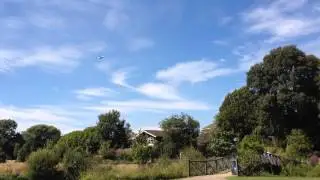 Low flying planes over Syon Park during Easterly Operations of London Heathrow Airport 02-08-15