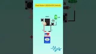 Simple 555 IC Flip-Flop Circuit | LED On/Off with Buttons #Shorts