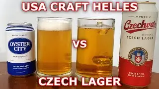 Oyster City Tates Helles vs Budvar Czechvar | USA Craft Helles vs Czech Lager