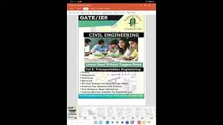 VOL 8. TRANSPORTATION RAILWAY HIGHWAY GATE ESE CIVIL ENGG MADE EASY TOPPERS HANDWRITTEN NOTES #gate