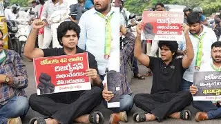 Political Debut by 23 Year Aditya, son of K. Kavitha || Aditya participates in BC Bandh in Hyderabad