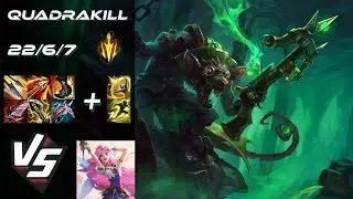 BOTTOM Twitch vs Seraphine [QUADRAKILL] - NA Challenger Patch 25.24
