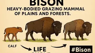 Bison Life Cycle Explained | Heavy-Bodied Grazing Mammal of Plains & Forests#Bison #BisonLifeCycle