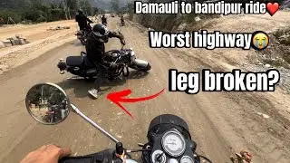 Damauli to bandipur bullet group ride jada bato ma yo k vayo😭 #vlog-1