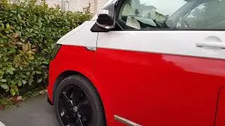 VW Transporter T6 - mirror power folding and extra mirror & door lights retrofit