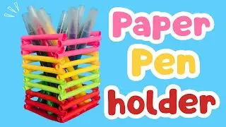 DIY Paper Pencil Holder | Easy Origami Desk Organizer