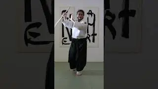 Aikido jo free #aikido #dojo #martialarts #aikijo #fun #freestylestaff #shorts