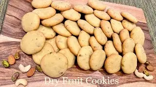 Eggless Dry Fruit Cookies | Dry Fruit Biscuits