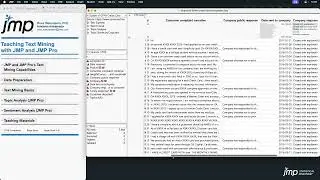 JMP Academic Webinar – Teaching Text Mining