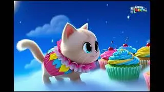Kitty Cat Cupcake 🐱🧁 | Cute Nursery Rhyme Song for Kids | Zeppy ABC Tunes