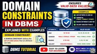 Domain Constraints in DBMS Explained | Domain Constraint in SQL with Examples
