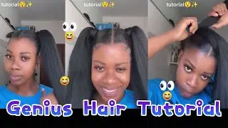 👀👆🏾Step by Step!✨Genius Hair Tutorial!✨So Creative!😝FT Jessies Wig 🔥