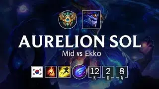 Aurelion Sol Mid vs Ekko - KR Challenger Patch 8.19