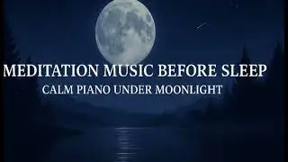 (NO ADS)Calm Piano Under Moonlight &ndash; Sleep & Meditation Music | 8 Minutes of Night Tranquility