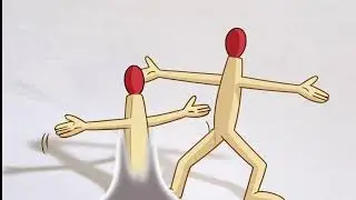 Two Matchsticks Embrace Love | Adorable Animated Romance
