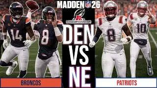 Jarrett Stidham Is Inevitable 😭 | Broncos vs Patriots AFC Championship (CPU vs CPU) Madden 26