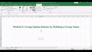 How to Group Option buttons in Excel