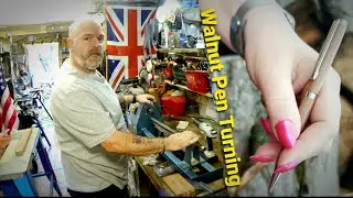 Turning A Walnut Pen Without The Correct Tools / In The Workshop