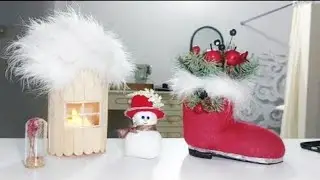 Santa boots from socks Fast and easy gift🧦Сапожки☃️Деда Мороза из носков Быстрый и легкий подарок🎄