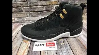 Кроссовки Air Jordan 12 Retro Reverse Taxi Black Gold (130690-017) #jordan