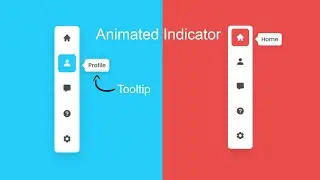 Vertical Tab Hover animation using HTML, Css & JavaScript |Animated Magic Menu Indicator in Css & JS